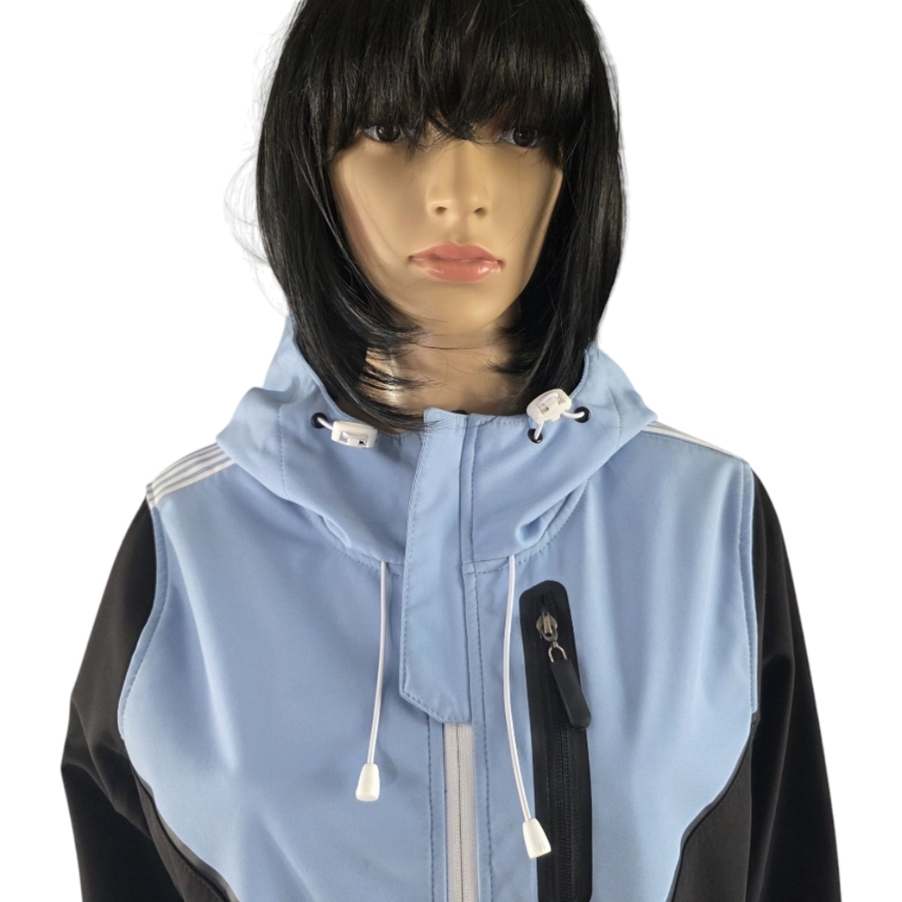 ACX Women’s Color-Block Hooded Jacket – Blue & Black – Size L - Picture 3 of 8